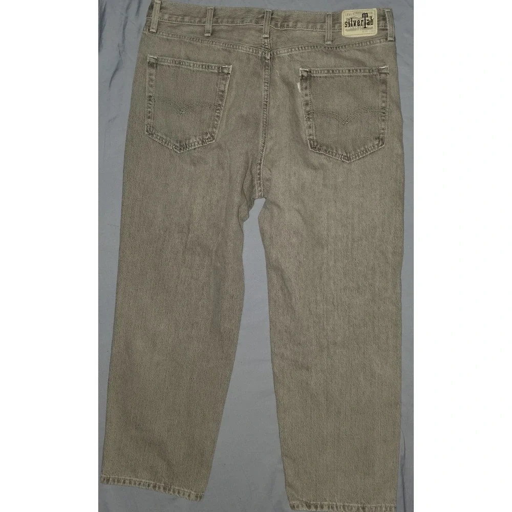 LEVI'S CLASSIC SILVER TAB LOOSE‎ 100% COTTON GRAY 38x30 MENS JEANS